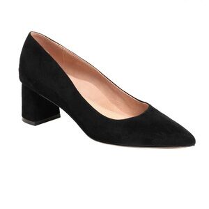 Ally Black Suede Lower Block Heel